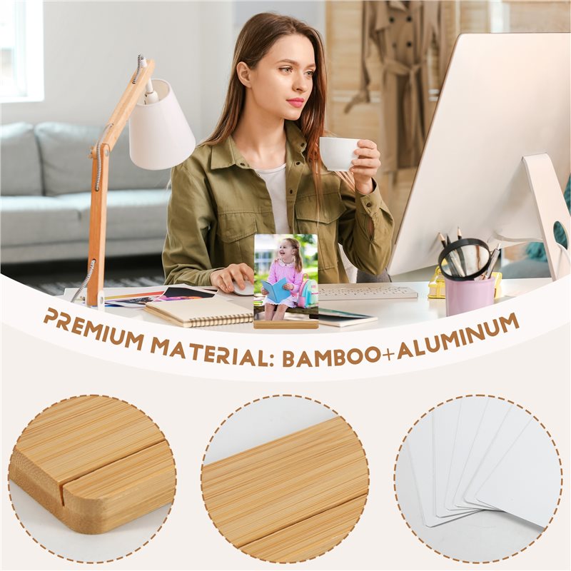 Bamboo Photo Frame - 6-pack sublimatie fotolijsten blanks 5 x