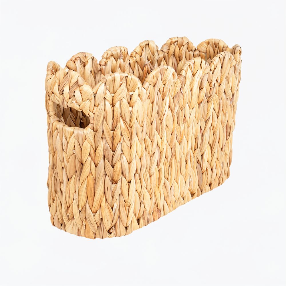 Home Decor Magazine - Gevlochten opbergmand van zeegras in schelpvorm,