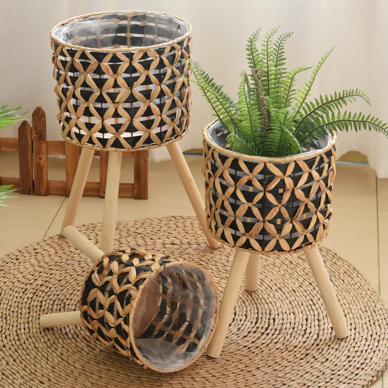 Handgeweven, vrijstaande, holl - Rattan Plant Basket recensie en prijs