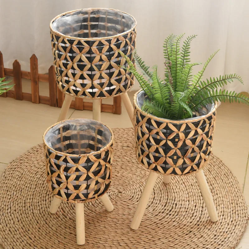 Handgeweven, vrijstaande, holl - Rattan Plant Basket recensie en prijs