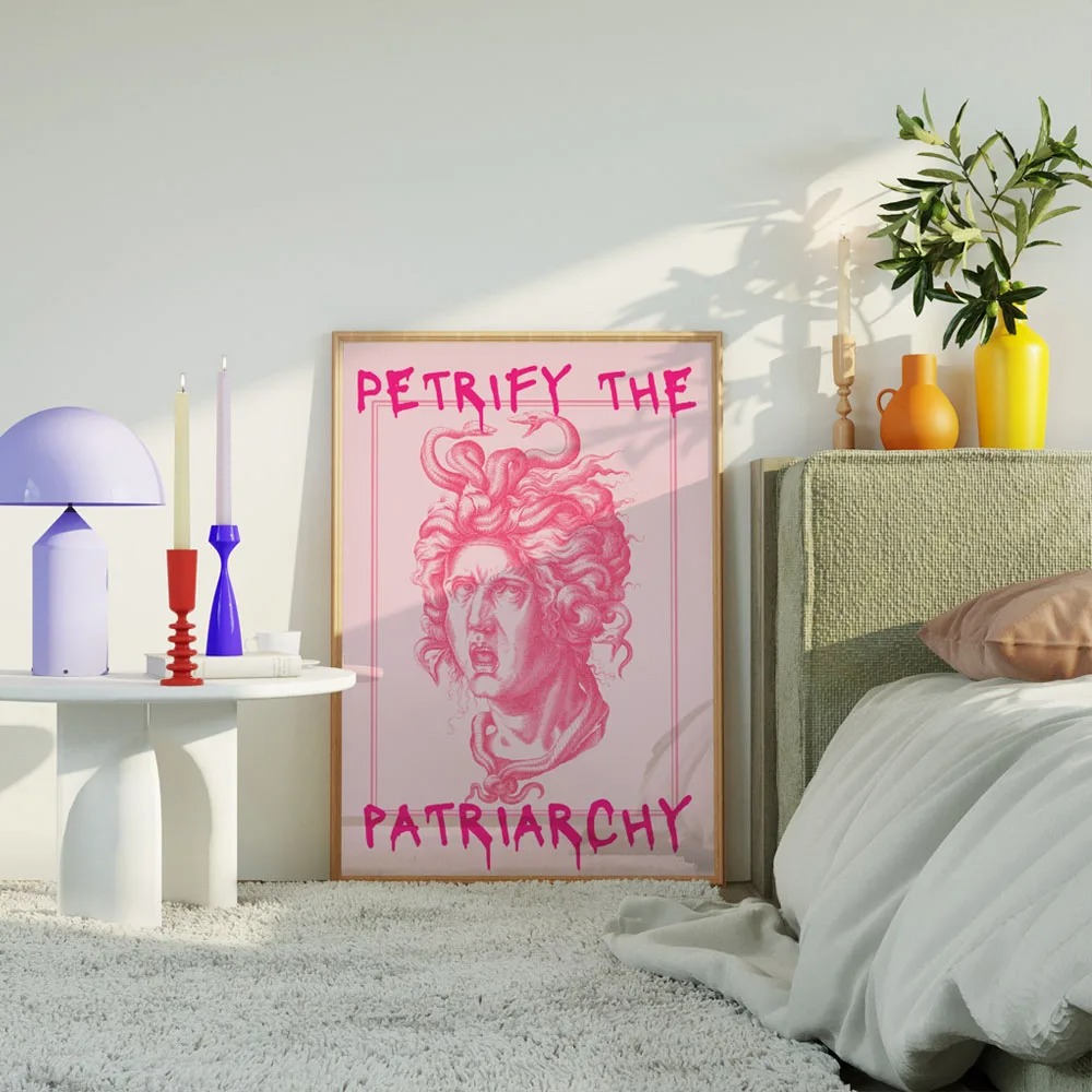 Abstract feministisch kleur br - Home Decor Y2K recensie en prijs