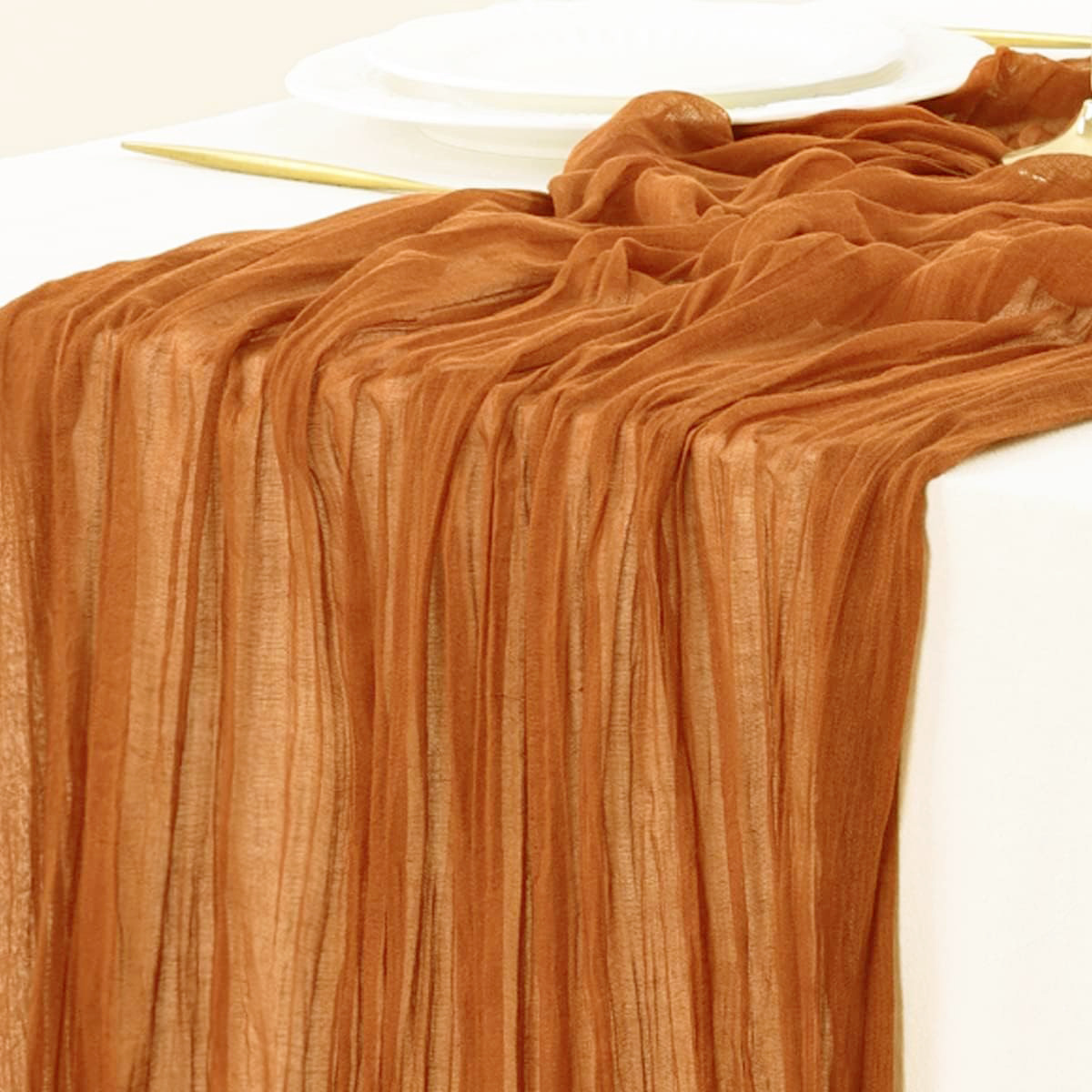 Rode Tafelloper Gaas Bruiloft  - Linen Table Runner recensie en prijs
