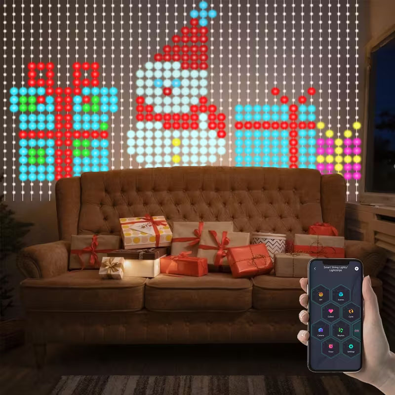 1/2PCS 400LEDs Smart Gordijn L - Home Decor Free App recensie en prijs