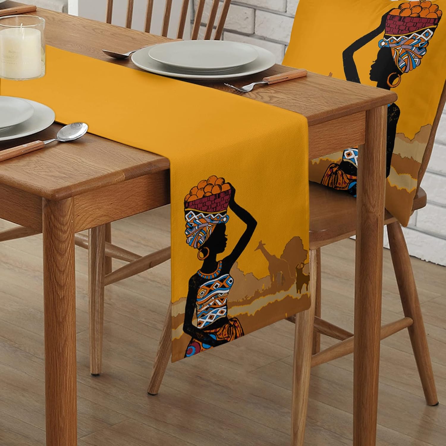 Zwart meisje Afrikaanse Egypti - Linen Table Runner recensie en prijs