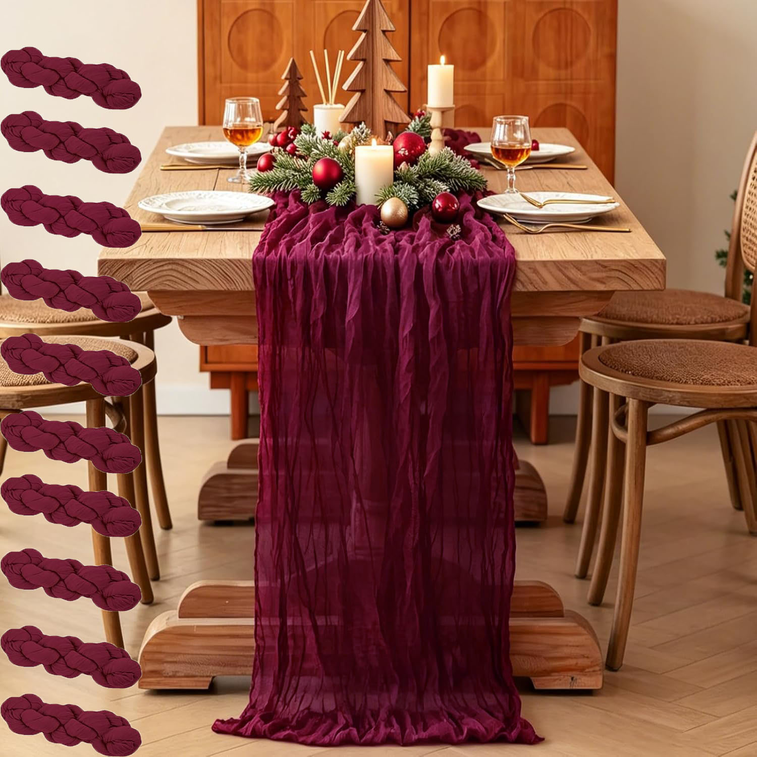 10 stuks kaasdoek tafelloper B - Linen Table Runner recensie en prijs